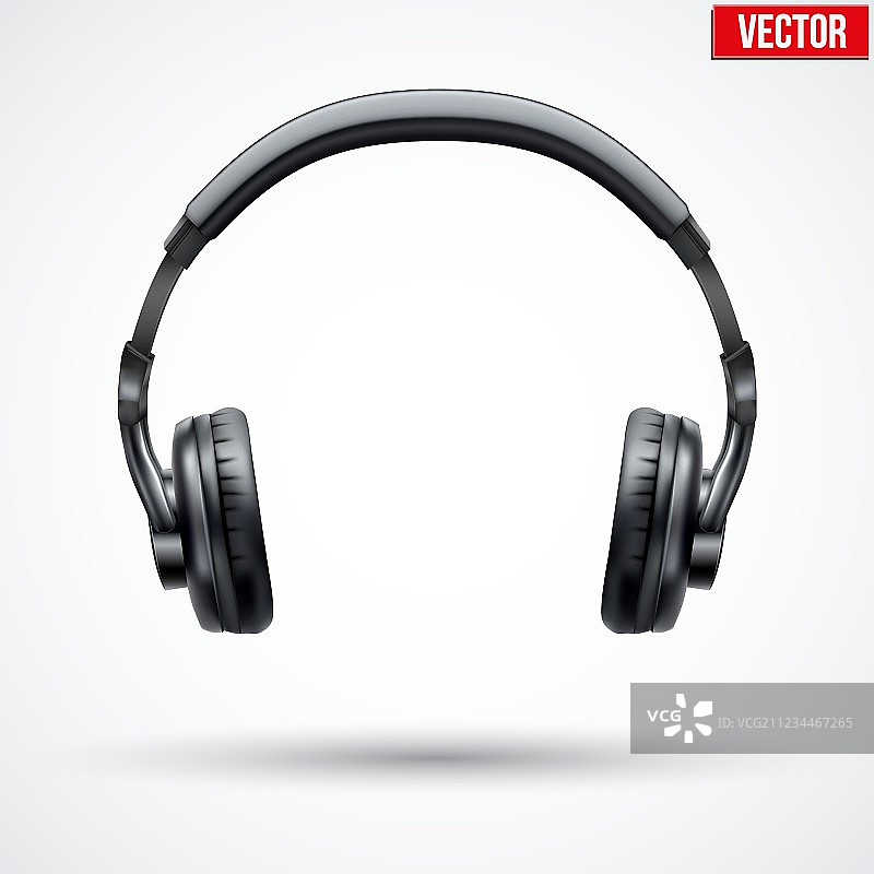 白色背景上的隔离耳机图片素材