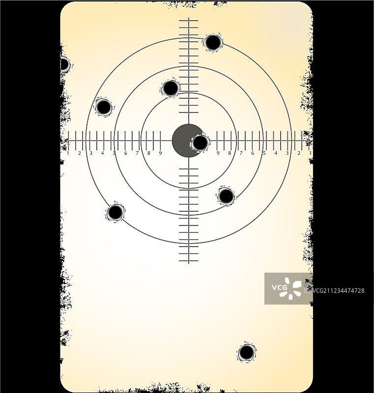 带弹孔的靶子图片素材