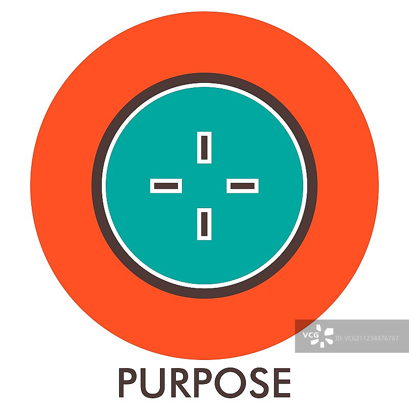 目标视觉，带有线条图标图片素材