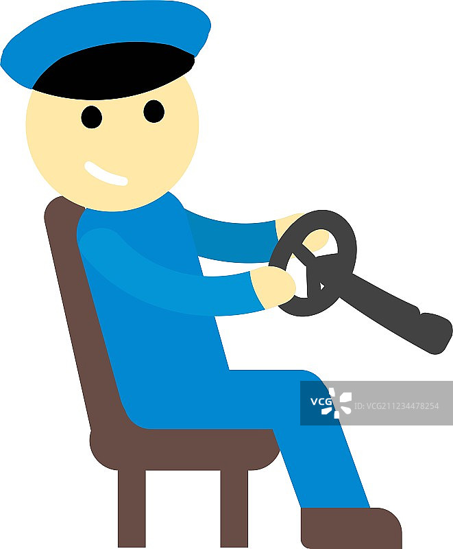 可爱的卡通司机图片素材