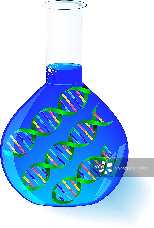 烧瓶中的DNA图片素材