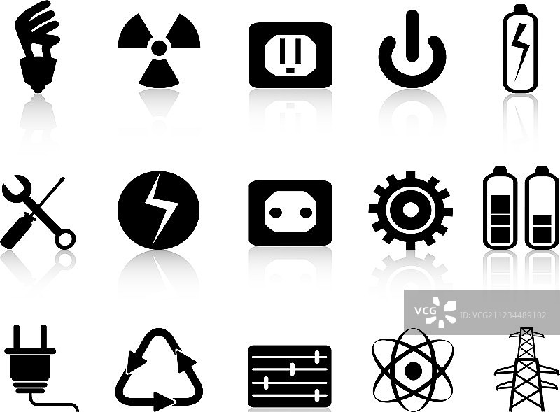 电力能源图标合集图片素材