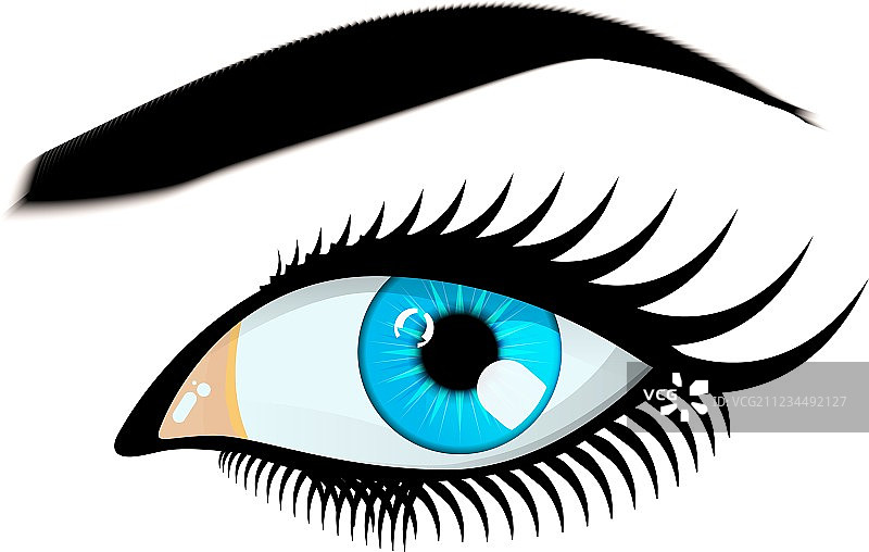 蓝色女性眼睛图片素材