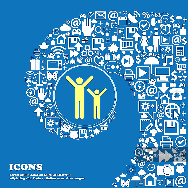 幸福家庭标志符号精美合集图片素材