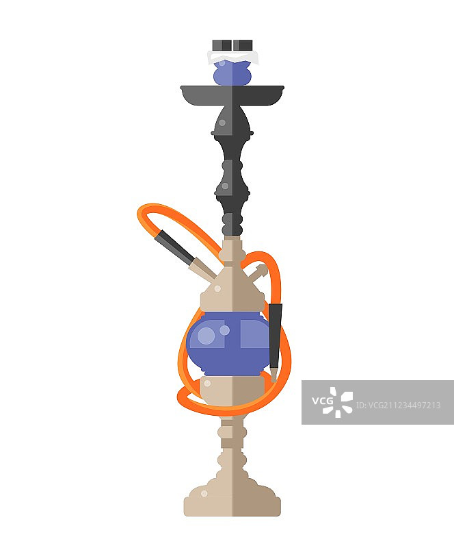 彩色现代水烟扁平风格设计图片素材