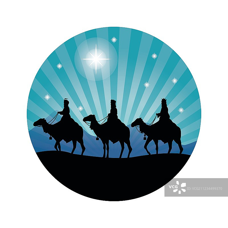 骑骆驼的三智者图标图片素材