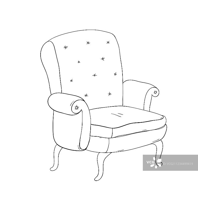 美丽的复古棕色椅子图片素材