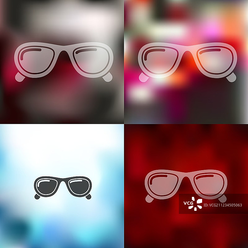 模糊背景太阳镜图标图片素材