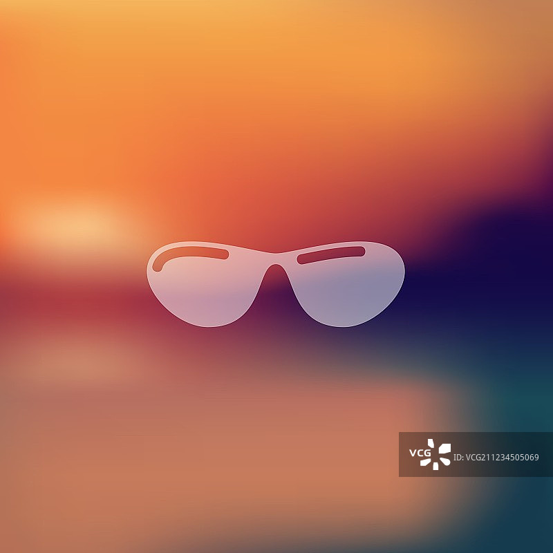 模糊背景太阳镜图标图片素材