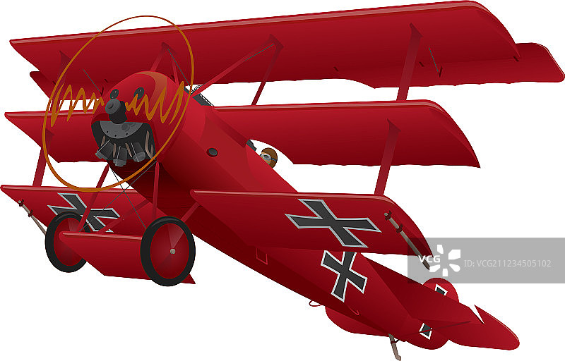一战时期三翼飞机图片素材
