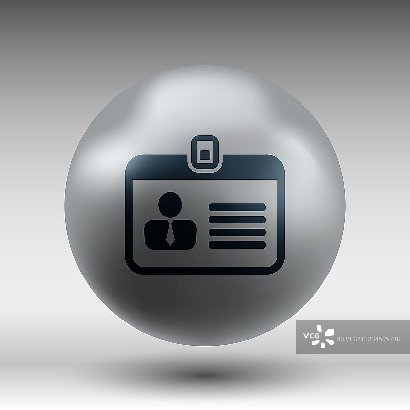 身份识别徽章图标图片素材