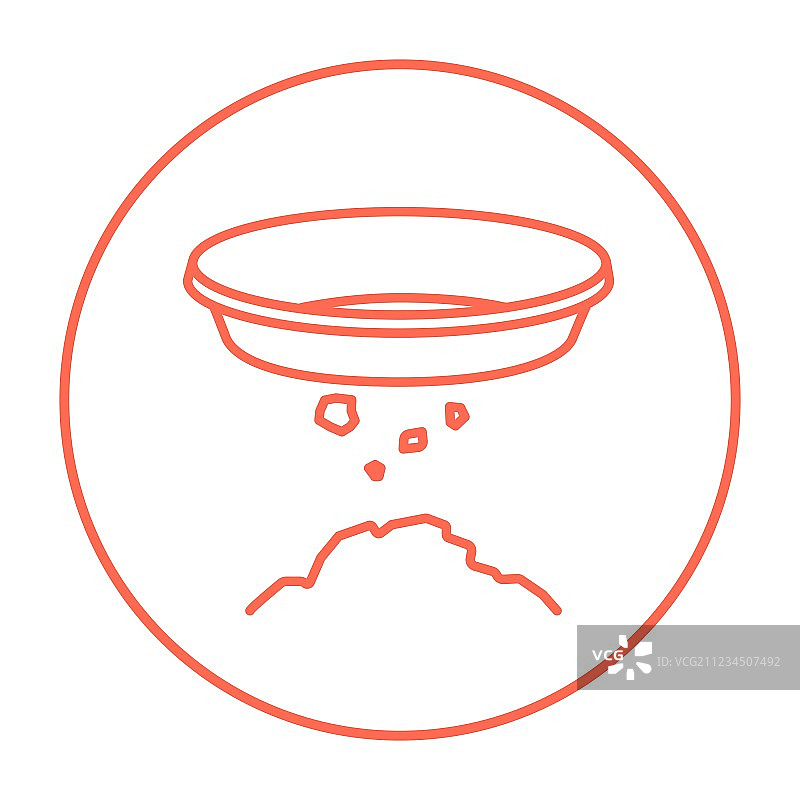 淘金碗线条图标图片素材