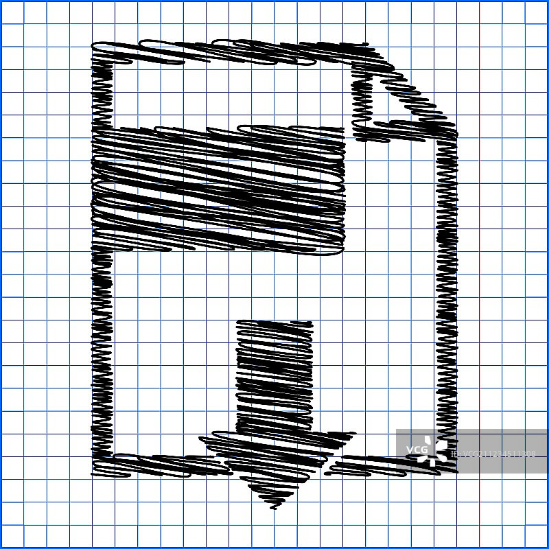纸上钢笔效果的文件下载图标图片素材