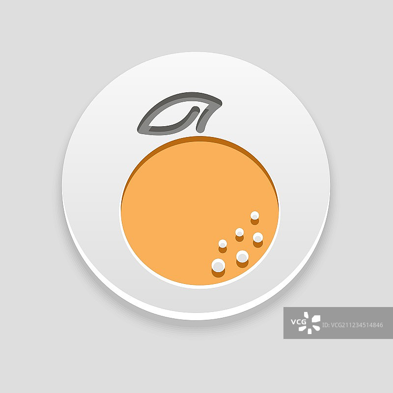 橙色水果图标图片素材