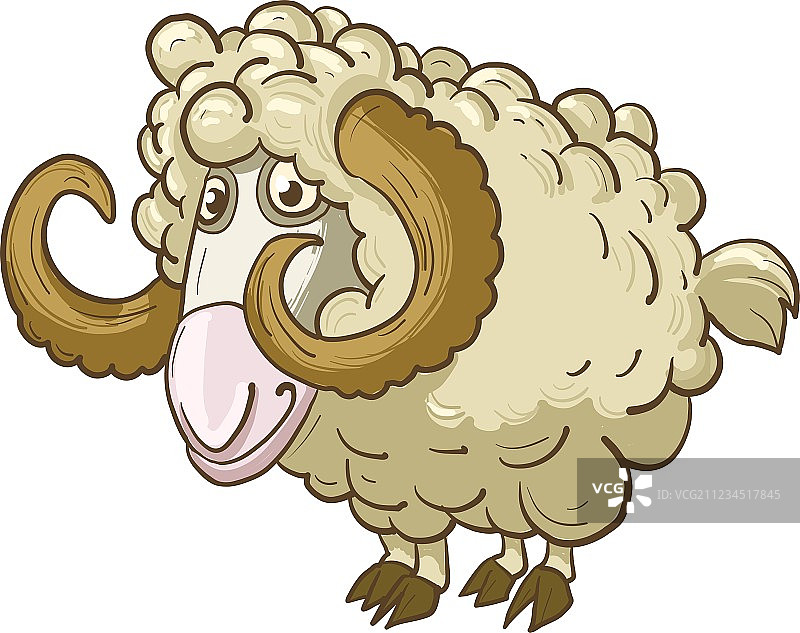 趣味卡通绵羊图片素材