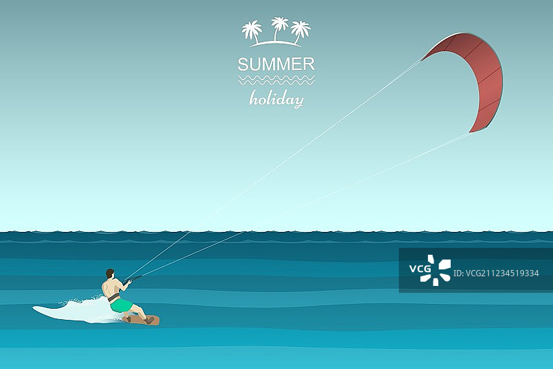 复古风筝冲浪图片素材