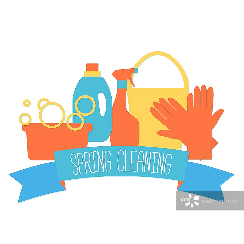 扁平风格清洁服务Logo图片素材