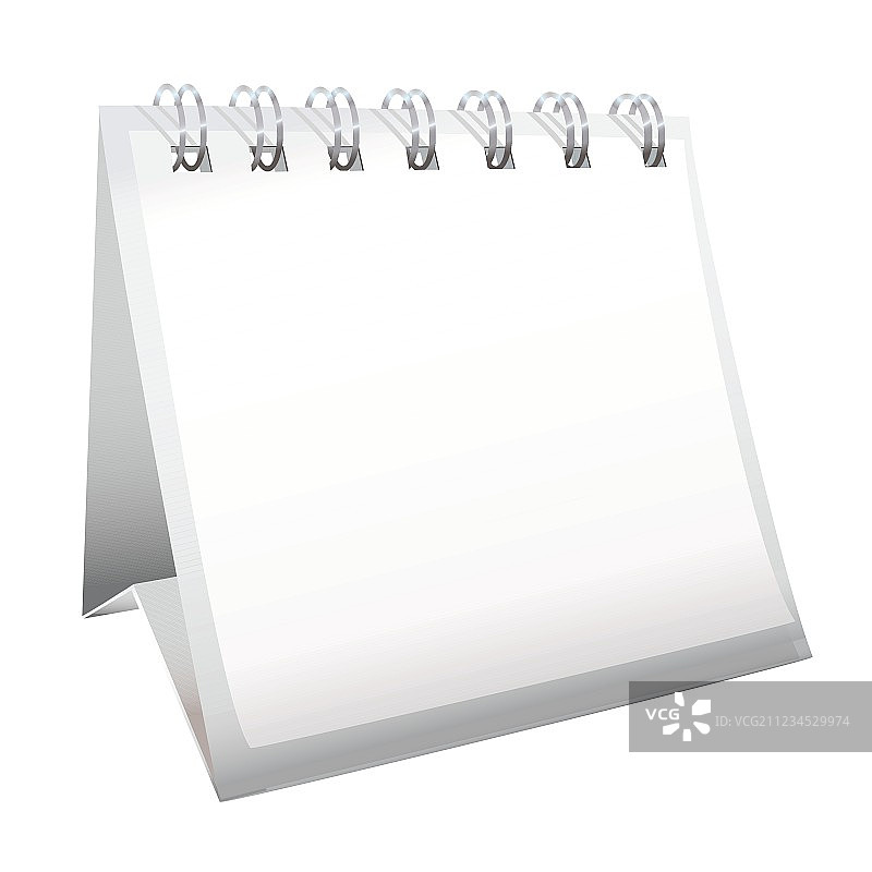 带螺旋装订的空白日历图片素材