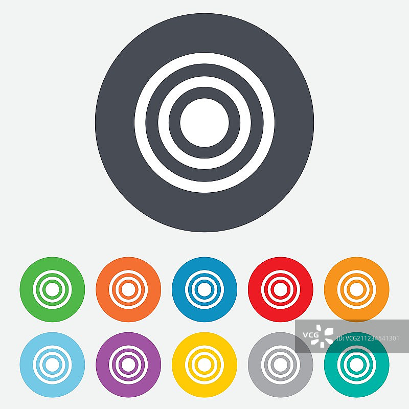 目标瞄准标志图标飞镖板符号图片素材