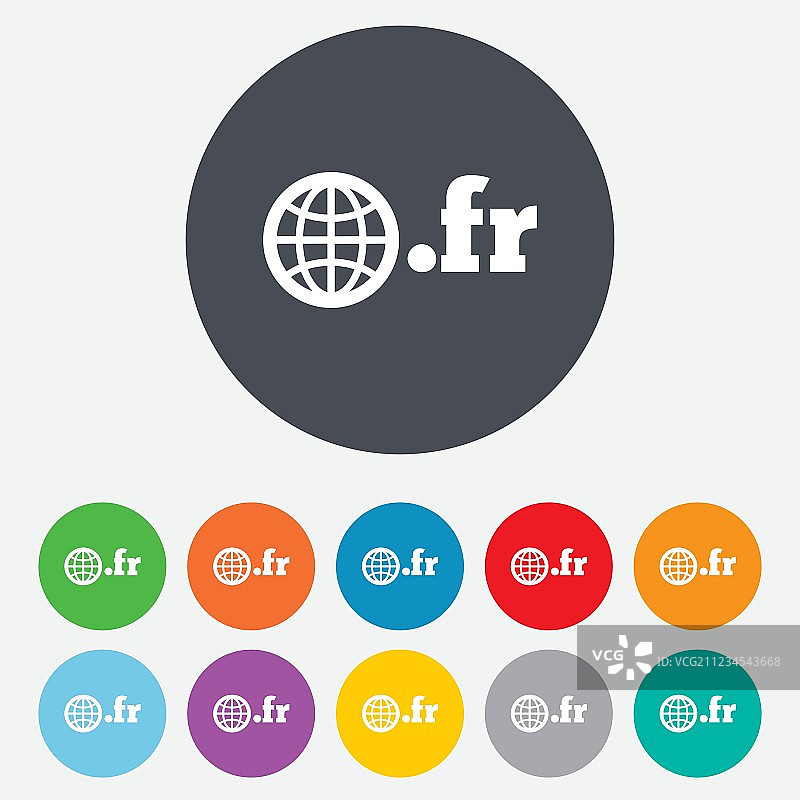 .FR域名标志图标：顶级互联网域名图片素材