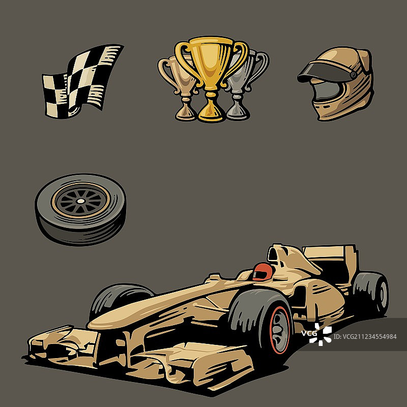 F1赛车运动符号图片素材