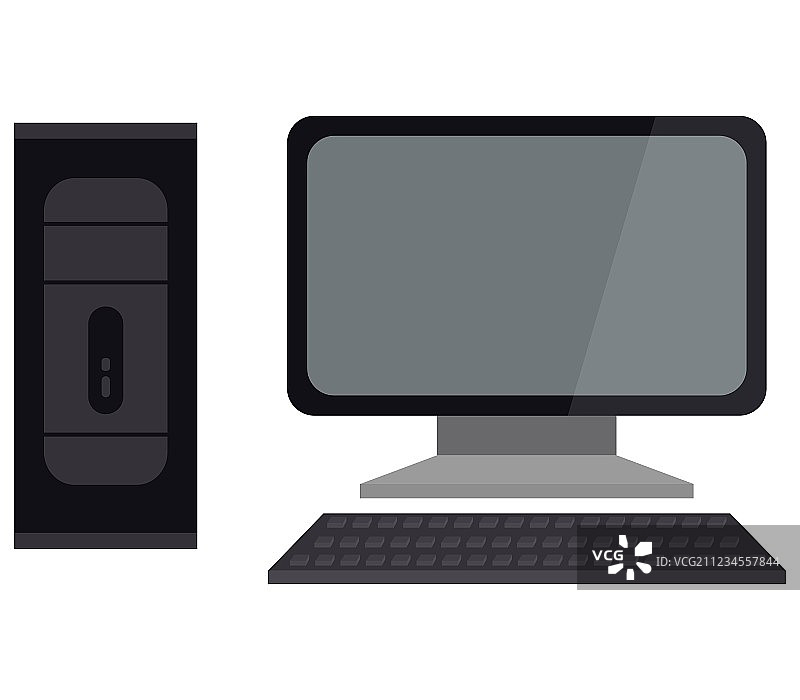 带有显示器的电脑图片素材