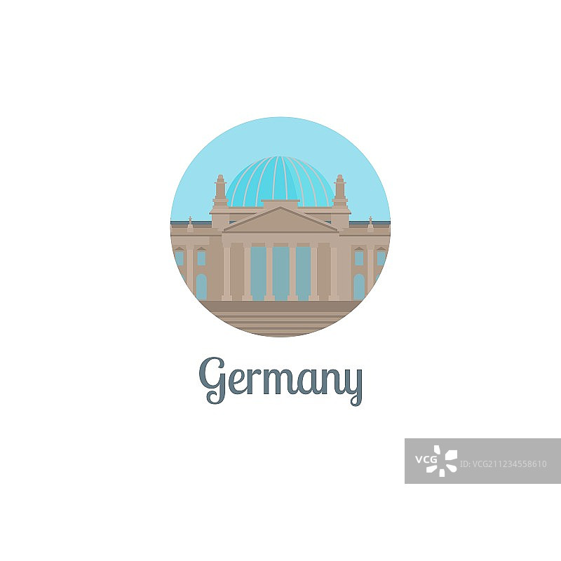 德国地标圆形图标图片素材