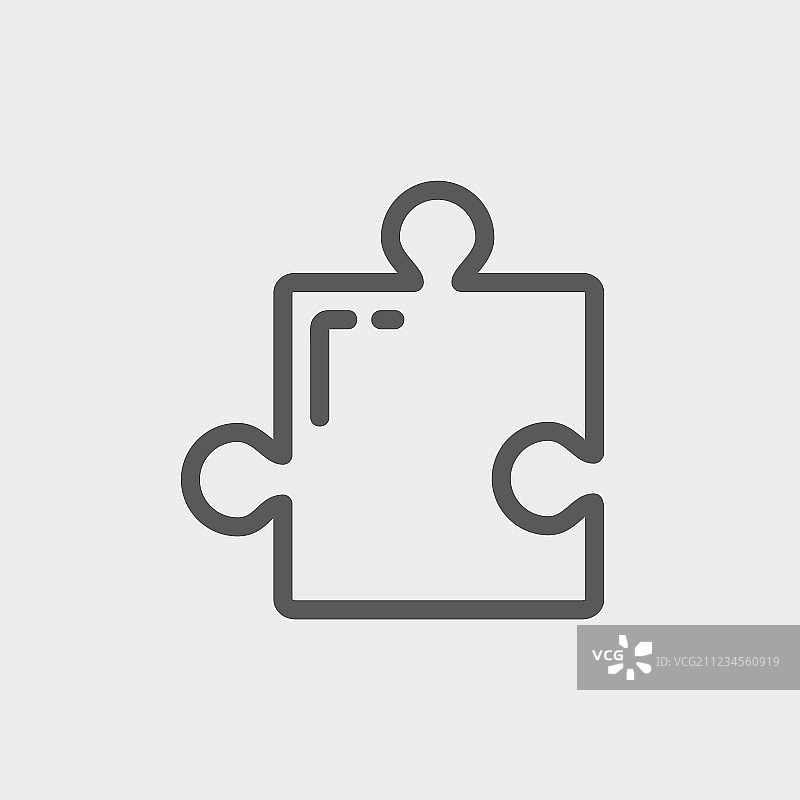 拼图细线图标图片素材