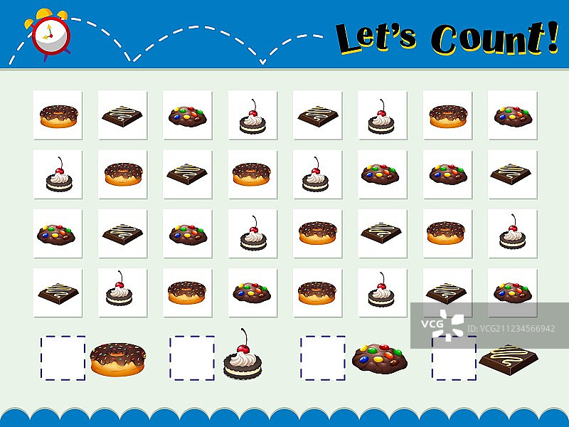 甜点计数游戏模板图片素材
