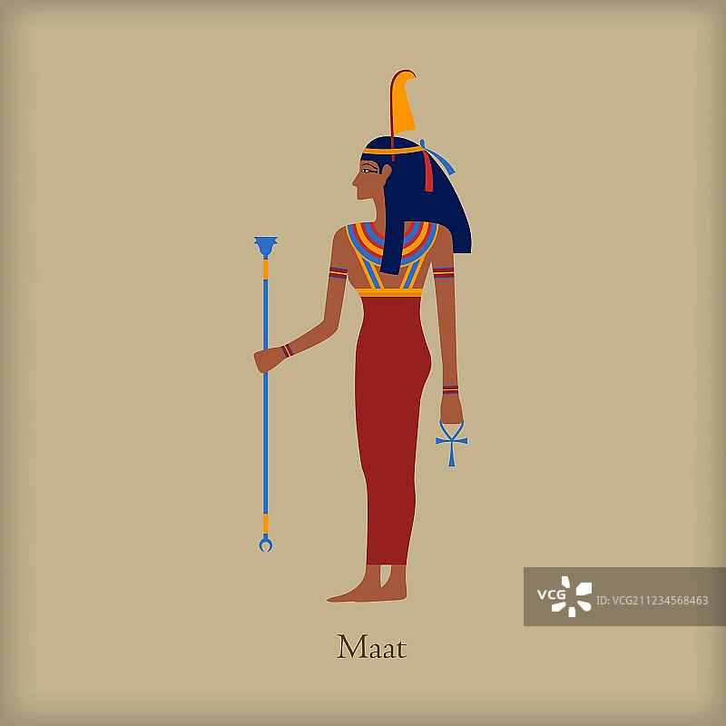 玛特正义女神图标（扁平风格）图片素材