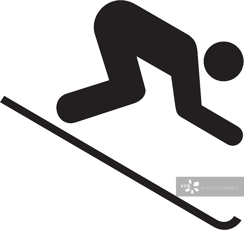 速降滑雪标志图片素材