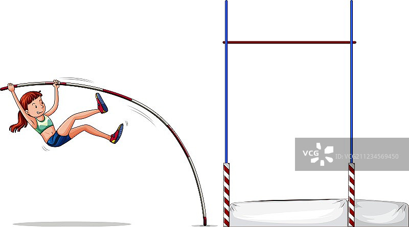 正在跳高的女运动员图片素材