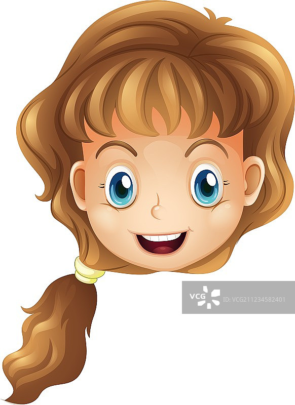 微笑的女孩头像图片素材