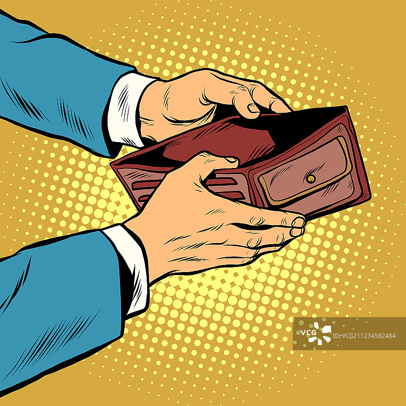 没有钱的空钱包图片素材