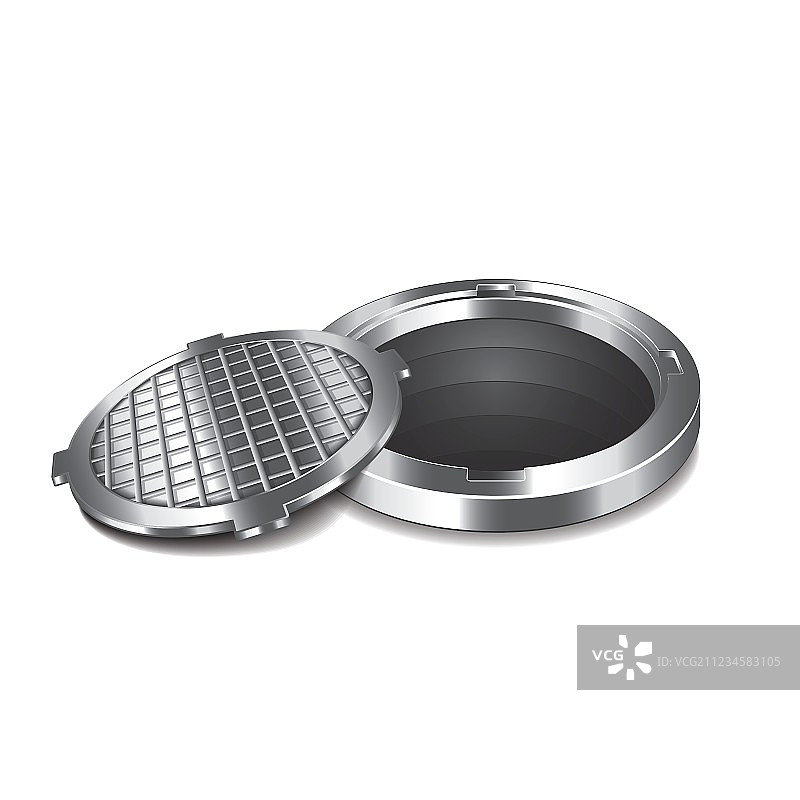 孤立的沙井盖图片素材