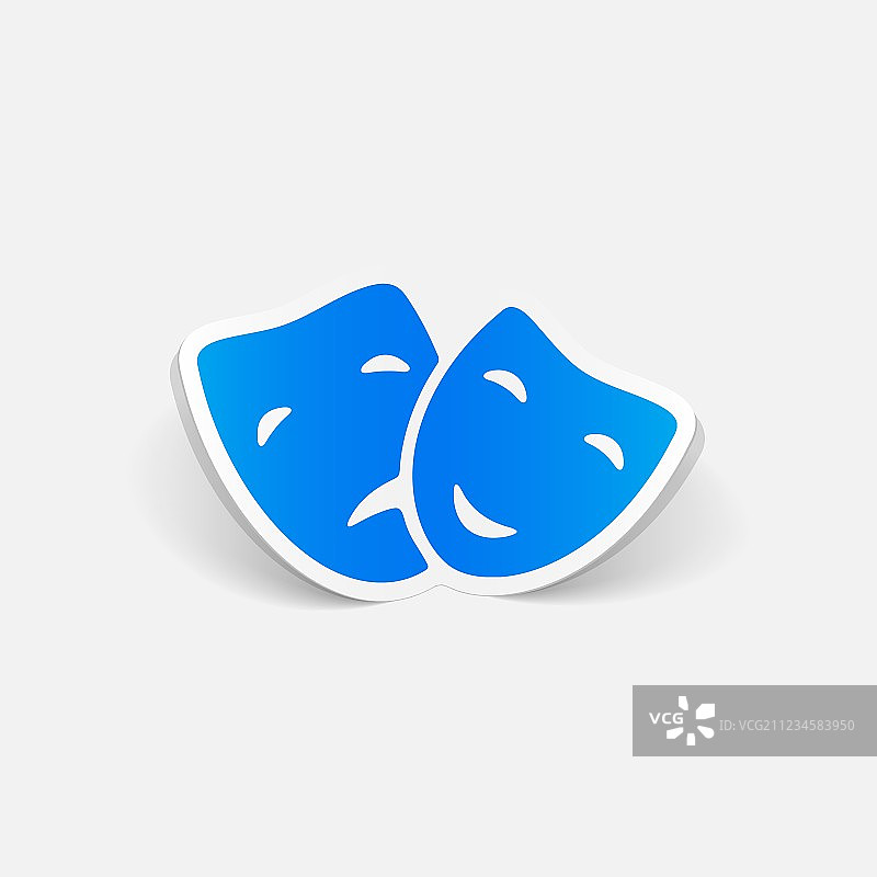 逼真的面具设计元素图片素材