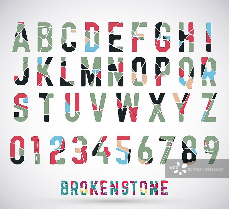 破损字体字母图片素材