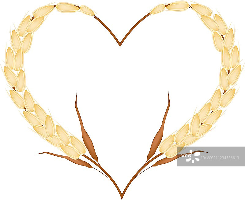 心形金色小米图片素材