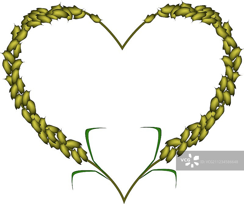 心形小米的绿色图片素材