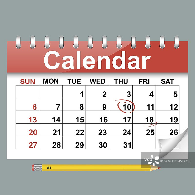 扁平风格日历图片素材