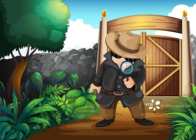 后院的侦探图片素材