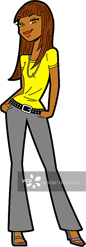 有态度的黑色超模图片素材