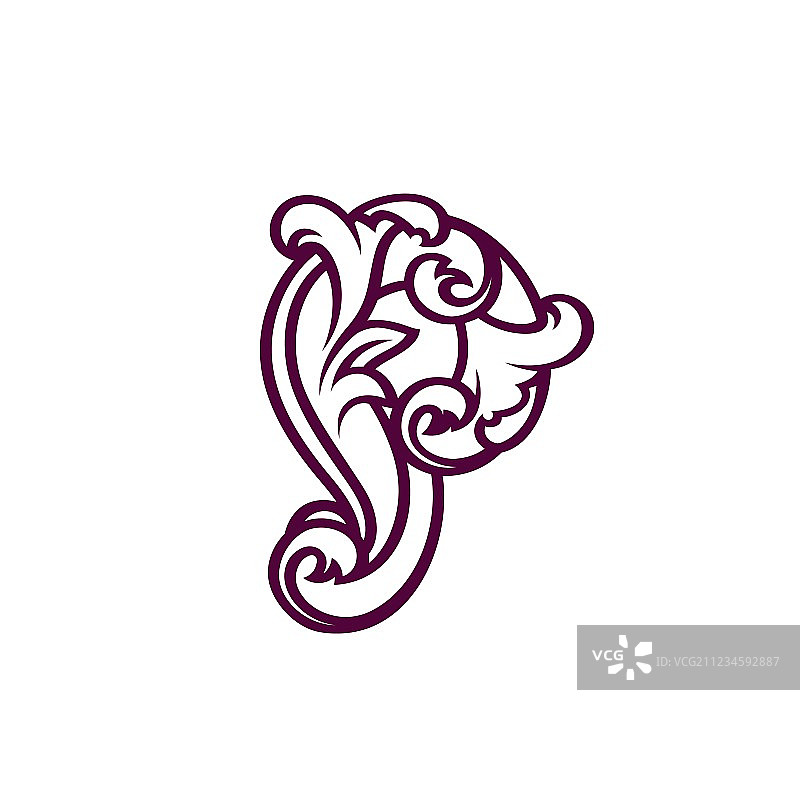 字母P的标志图片素材