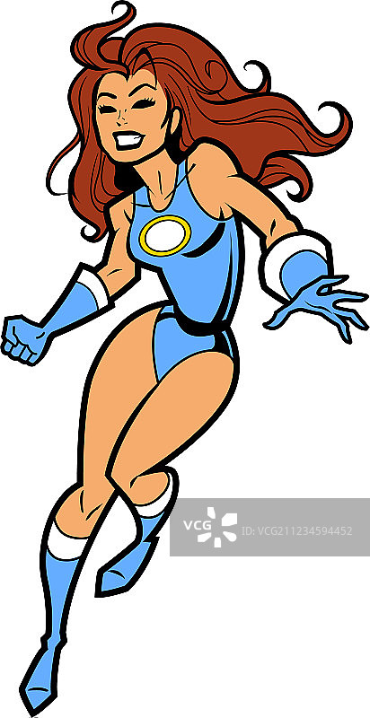 时尚的深发女超级英雄图片素材