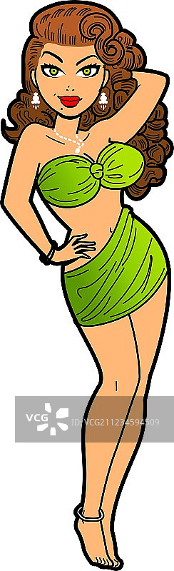 复古魅力女郎图片素材