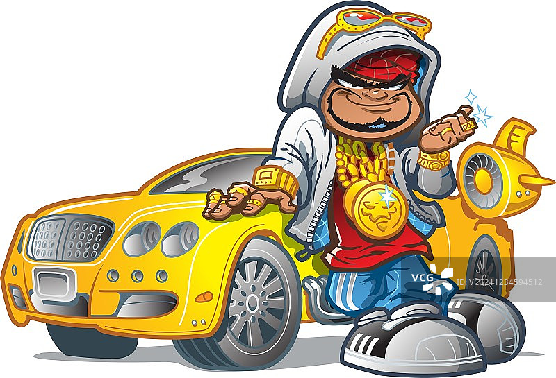 有车的皮条客图片素材