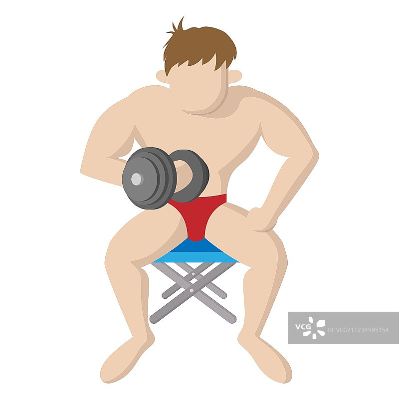 男人举哑铃锻炼图标图片素材