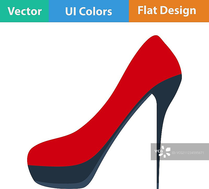 女士高跟鞋图标图片素材