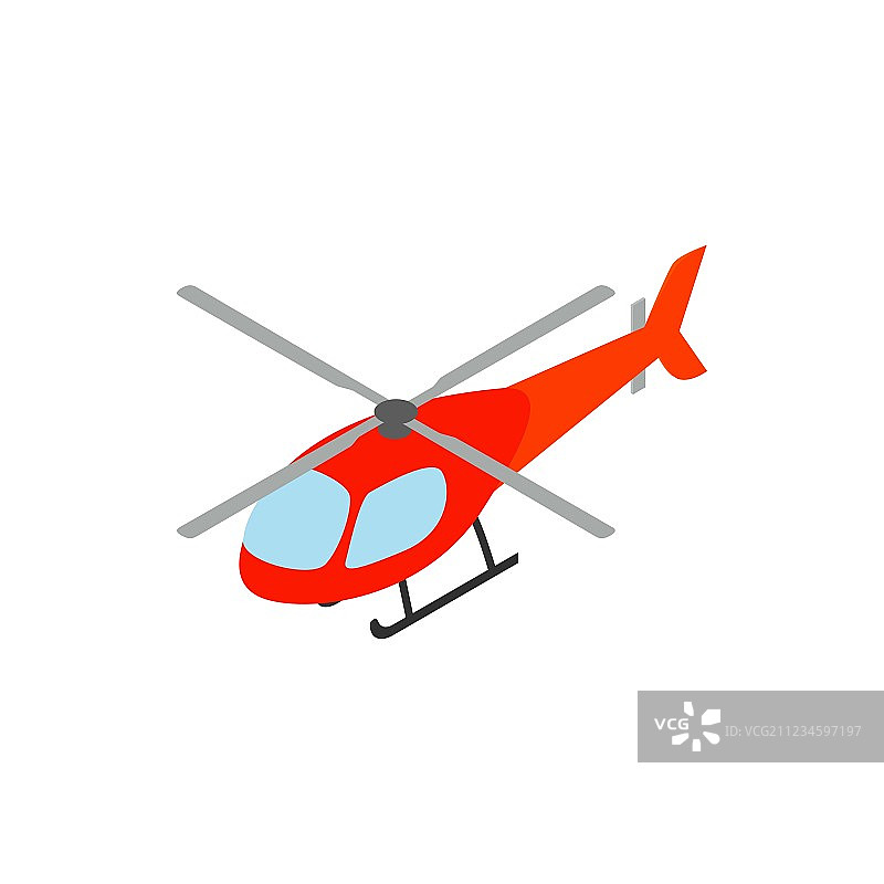 2.5D风格直升机图标图片素材
