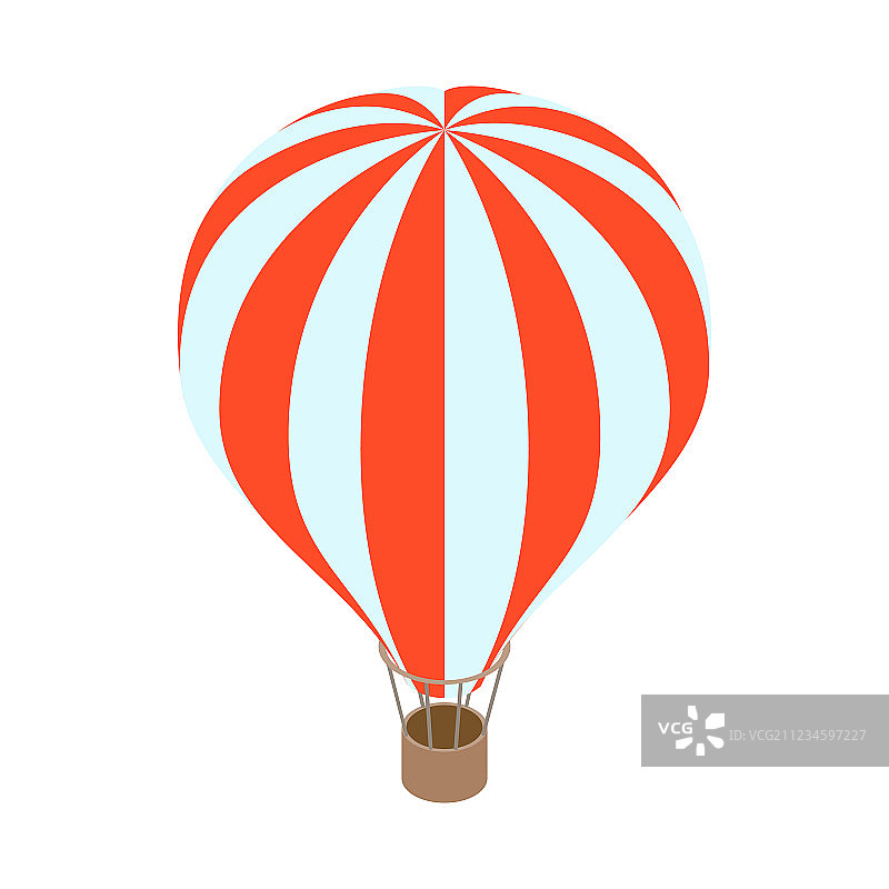 热气球图标2.5D风格图片素材